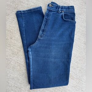 Vintage Chic Dark Blue Denim Jeans